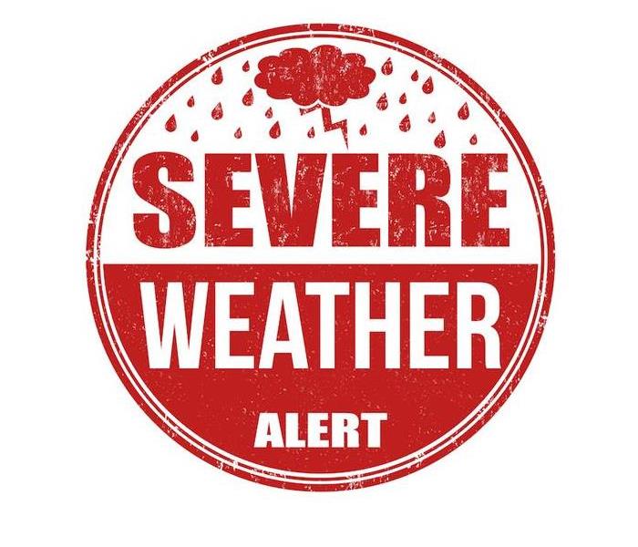 = "a red and white severe weather alert sign" 